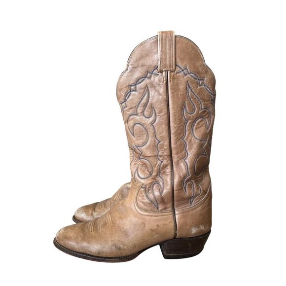 TONY LAMA LEATHER MENS COWBOY WESTERN BOOTS SIZE 10D - Picture 1 of 9
